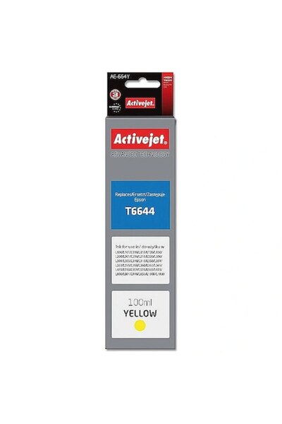 ActiveJet Ink Cartridge Compatible with Epson AE-664Y, Yellow, 100 ml