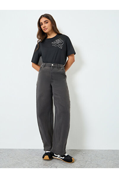 Styli Women High Rise Barrel Fit Jeans