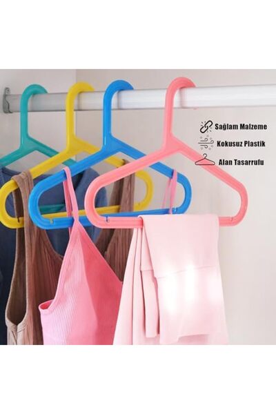 Yıldızan Gnyshop Hanger Plastik Çocuk Askı, Clothes Hanger, Colorful Hanger, ...