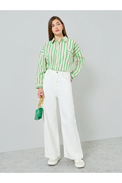 Styli Women White Wide Leg Jeans