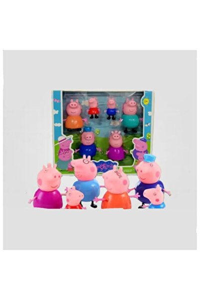 PICCGROVE® Set 6 figurine Peppa Pig, Purcelusa Pepa, dimensiuni figurine 5-9 cm,