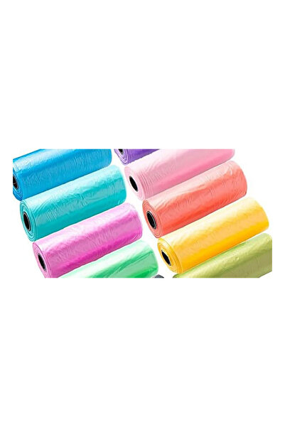 Urban Pets Value Poo Bags Roll Assorted Colors 15 bags