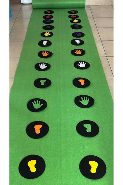 UTKU TASARIM لعبة تويستر التعليمية الملونة المكونة من 24 قطعة من اللباد الملو...