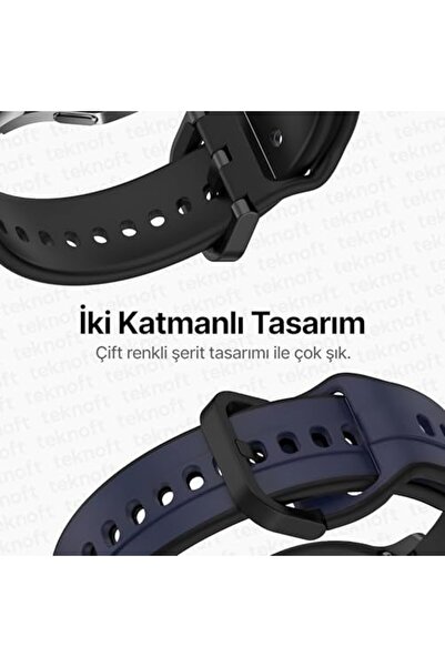 Nacario شريط مزدوج اللون موديل 46 مم من السيليكون متوافق مع الساعات التي يتوا...