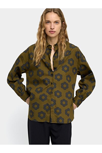 PARFOIS %100 Pamuk Desenli Çiçekli Gömlek