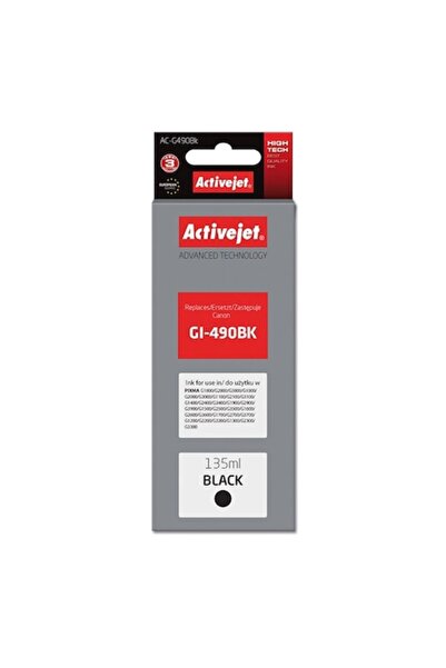 ActiveJet Ink Cartridge Compatible with Canon GL-490BK, 135ml, Black
