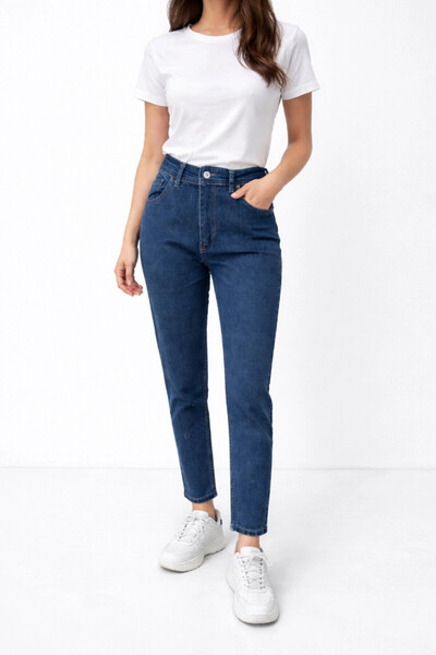 Cool & Sexy Women's Dark Navy Blue Skinny Stretch Jeans