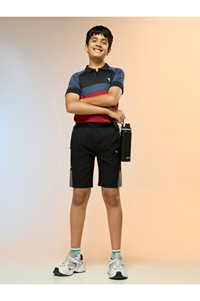 Technosport By Styli Boys Slim Fit Sports Shorts with TS FLEXI