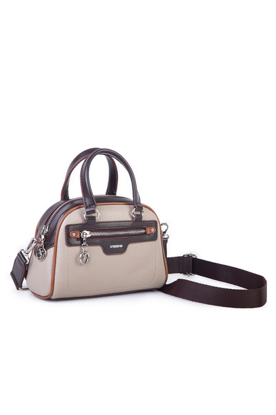 Nas Bag Geantă mini de mână și crossbody pentru femei, culoare nisip maro, Lopez