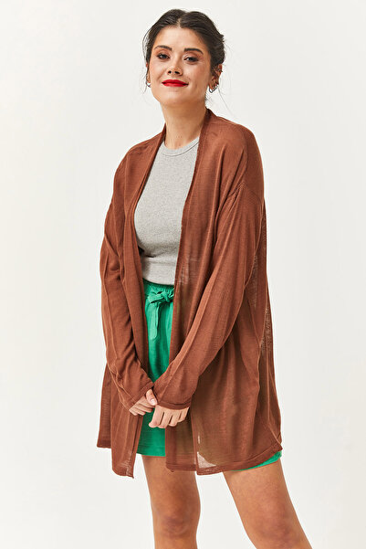 LE CARAMBOLE Women's Mink Thin Summer Knitwear Cardigan