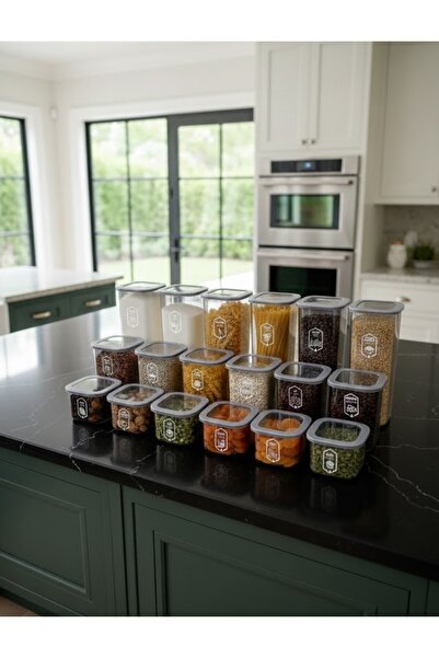 VESTA Concept 18 Pieces Square Food Storage and Spice Container Set 6X(550ml,...