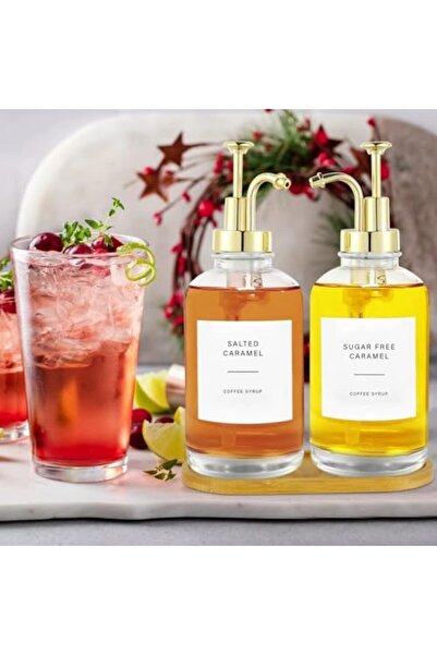 Nacario Nrcrioshop Set of 2 500 ml Glass Liquid Soap Dispensers and Lotion Di...