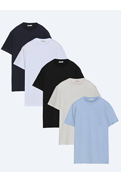 Kip Multicolor 1 Plain 100% Cotton T-Shirt