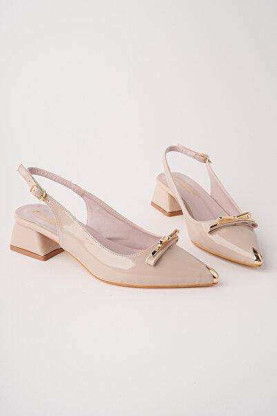 NOBLE TREAD SHOES Women's Pointed Toe Galvanized Buckle Low Heel Stylish Shoes