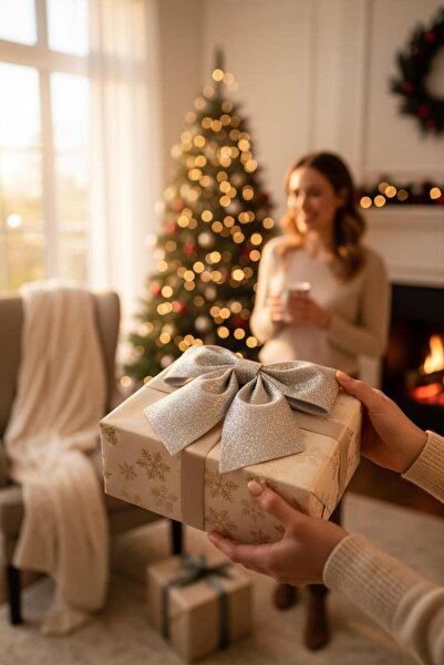 Cadde Süs Fundiță gata făcută cu sclipici din EVA 25 cm x 25 cm