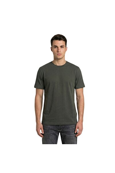 trender Single Jersey O-Neck Men's T-Shirt 2020-1 Khaki