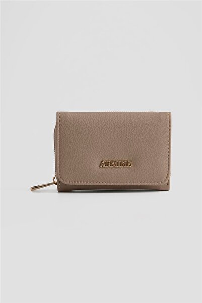 Armine Pia Deri Cüzdan 25YD7011 Vizon