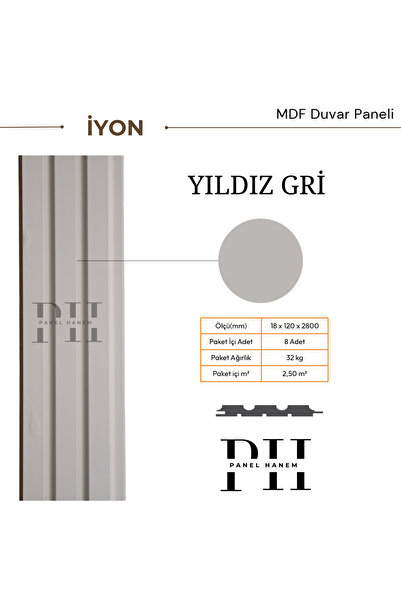 İYON 14 YILDIZ GRİ