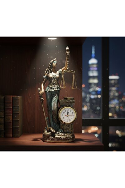 Kuzey Tacı Lüks ve Heybetli: Dev Boy Polyester Adalet Tanrıçası Themis Heykel...