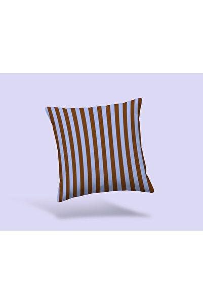 Karkan Tekstil Striped Patterned Decorative Throw Pillow Cover