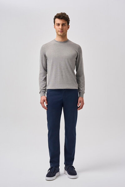 Bisse Studio Men's Crew Neck Knitwear Gray