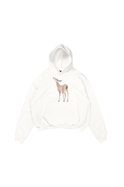 lethestudios هودي بلون بني فاتح مع غطاء للرأس