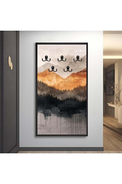 Marktna Modern design canvas wall hanging with a hollow black frame