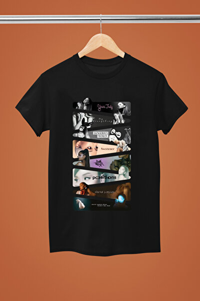 MAGORS تيشيرت أريانا غراندي مطبوع من القطن بأكمام قصيرة وقصة عادية للشباب وال...