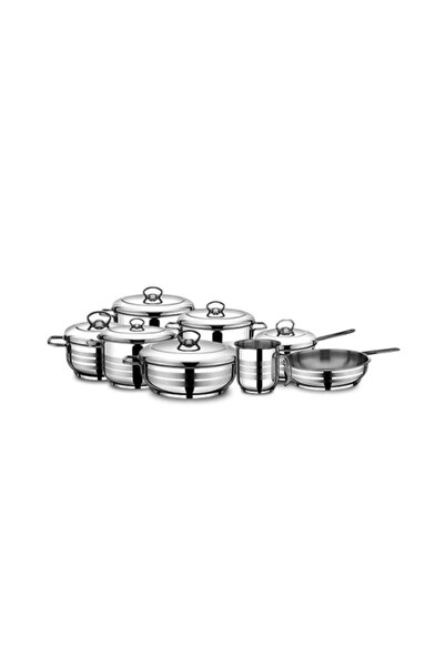 MISTERCOOK Mister Cook Stainless Steel Cookware Set - 14 Pieces - Classic - T...