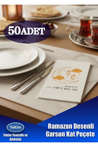 tekim temizlik ve ambalaj Hoşgeldin Ramazan temalı Peçete 50 adet
