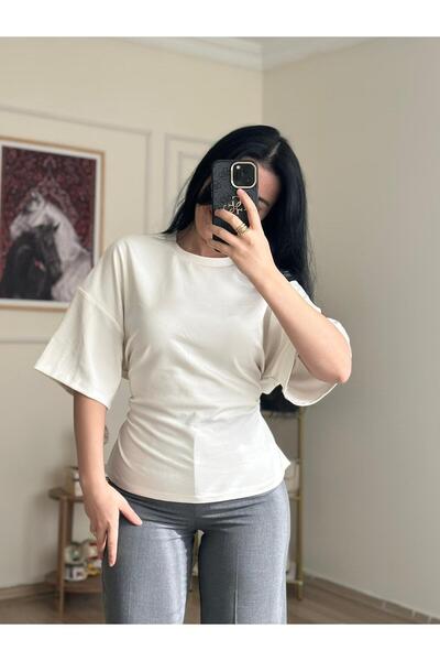 YELZEY BUTİK Tie Waist T-Shirt