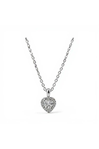 Swarovski Crystal Kalp Kesim Zirkon Taşlı Kolye