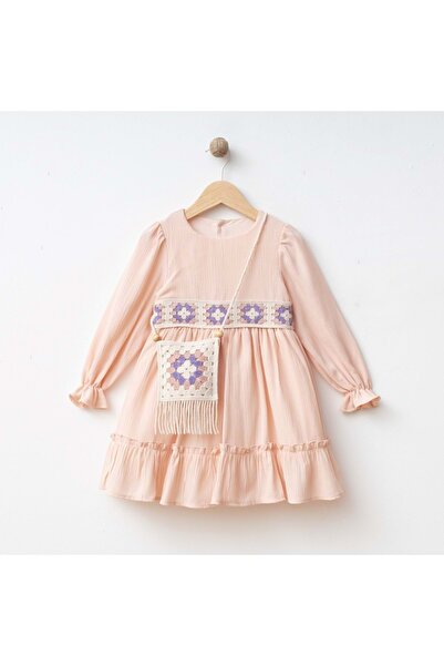 WONDRESS BABY Girl's Muslin Dress Pudra