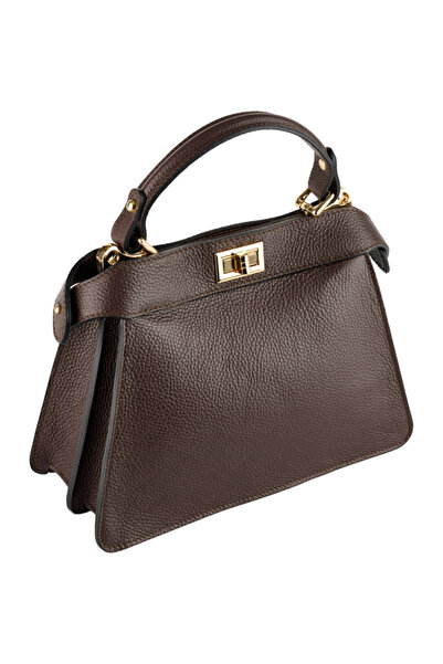 AZZURA Nerina Bag made of 100% leather, chocolate brown