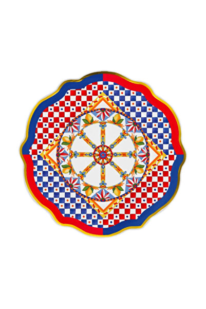 Baci Milano Dolce Vita 6'lı Wheel Servis Tabağı 27 cm Porselen