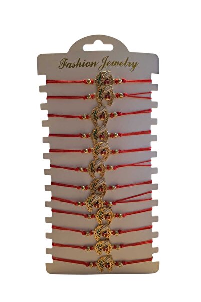 NoNameStore7 Set of 12 martisoras, Bracelet type, Adjustable size, Red string
