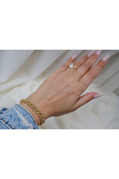 ATELİER TUĞBA Blk222 Large Ring Basic Bracelet (16cm + 3.5cm Extension)