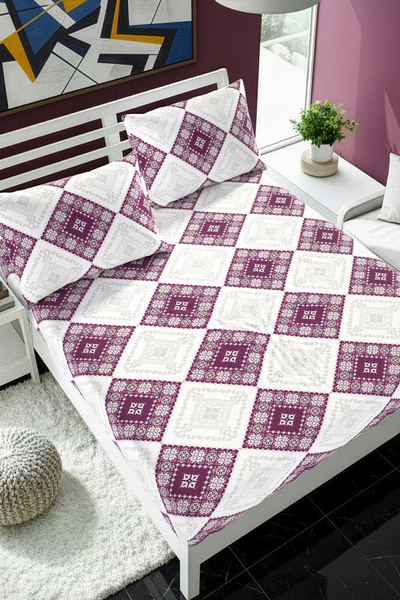 Lorien Ethnic Patterned Elastic Sheet Set - Single/Double/King Size