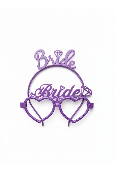 Azebu Bride To Be Gözlük ve Taç Seti, Bride to Be Partisi Kutlama Plastik Taç ve Gözlük