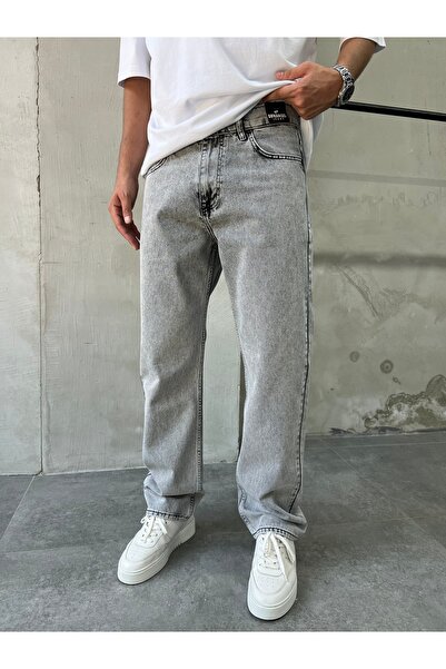 DİFRANSEL Men's Blue Lossefit Baggy Pants