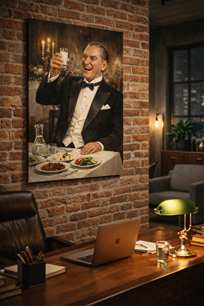 My canvas Mustafa Kemal Atatürk yapay zeka ile hazırlanan Premium kanvas tablo