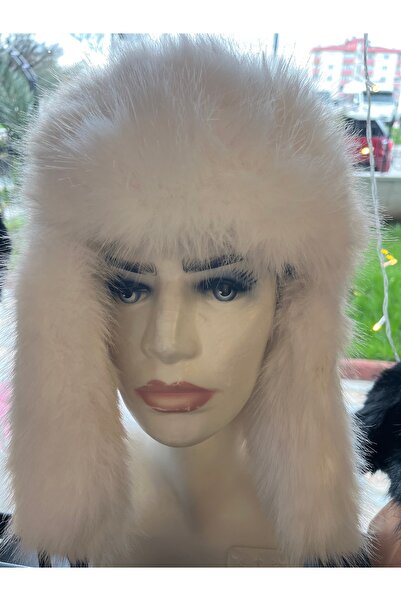 gozdeasutayaccessory White Pilot Fur Hat