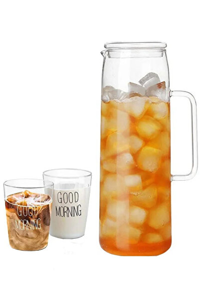 1Chase 3-Piece Borosilicate Water Jug and Two Drinking Glass
