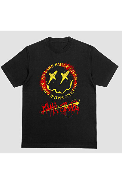 Kartier Tricou Unisex Negru Fake Smile