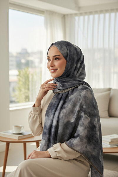 Onur Şal - Yeni Bulut Desen Müslin Şal Organik Mevsimlik Kumaş Moda Trend Mağ...