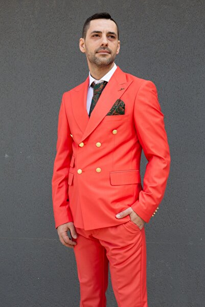 MODALİST ADRIANO ORANGE MEN'S ELEGANT SUIT