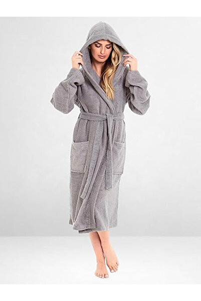 1Chase Hooded Bathrobe, Grey, Large-Extra Large, UNISEX