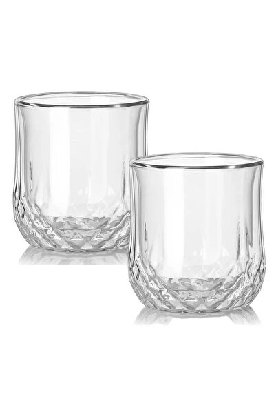 1Chase Set of 2 - Double Wall Insulated Stemless Glass 250ml