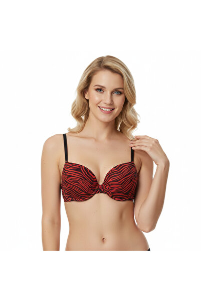 BONBON Women's Supported Underwire Leopard Patterned Bra Bb2190