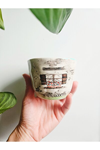 WEBBMODA Handmade Drawing Window Mug